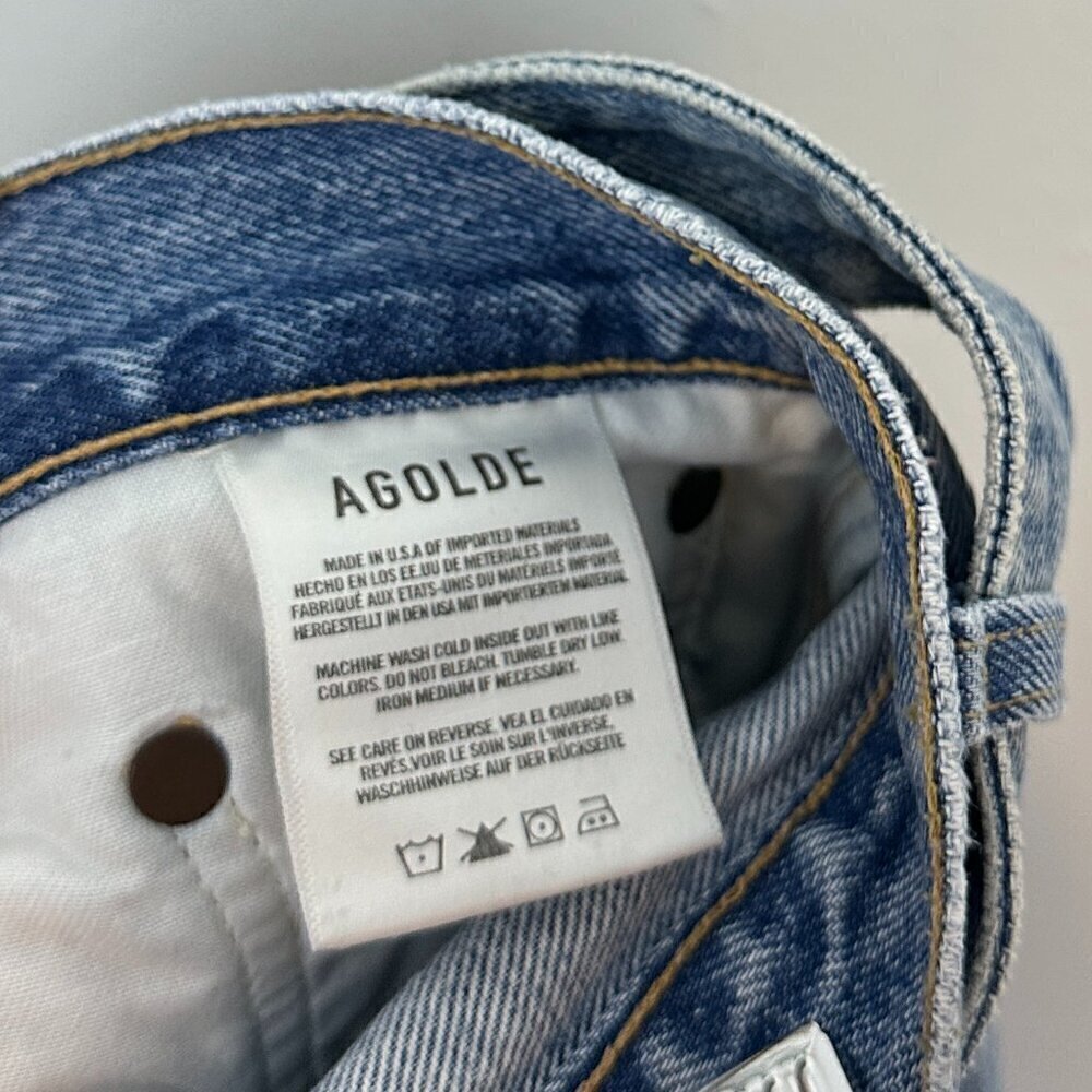 AGOLDE Belted Baggy Pleated Front in Wash Outlander Size US 30 - Picture 7 of 10